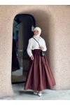 Poplin Skirt 3.0 in Brown